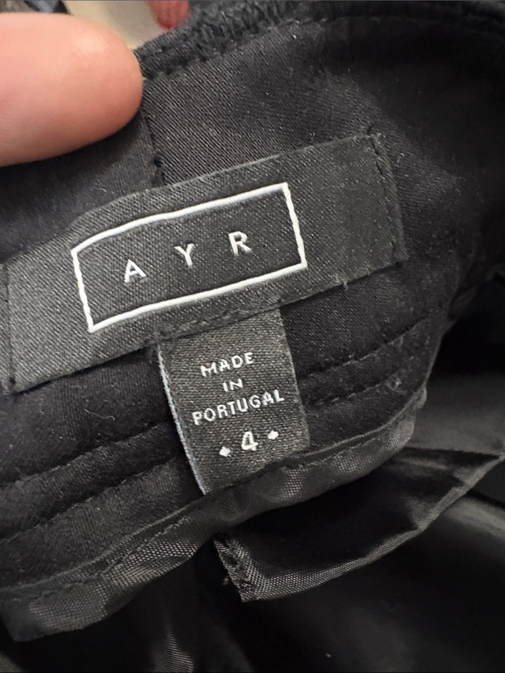 A Y R Cotton Tailored High-Rise Barrel Ankle Pants - Picture 4 of 4